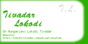 tivadar lokodi business card